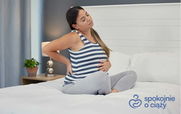Kobieta z bólem pleców w ciąży, a także paracetamol w ciąży i jego stosowanie, oraz bezpieczeństwo