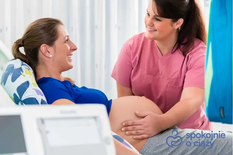Kobieta w ciąży w czasie badania, a także łożysko po porodzie i wydalanie łożyska po porodzie