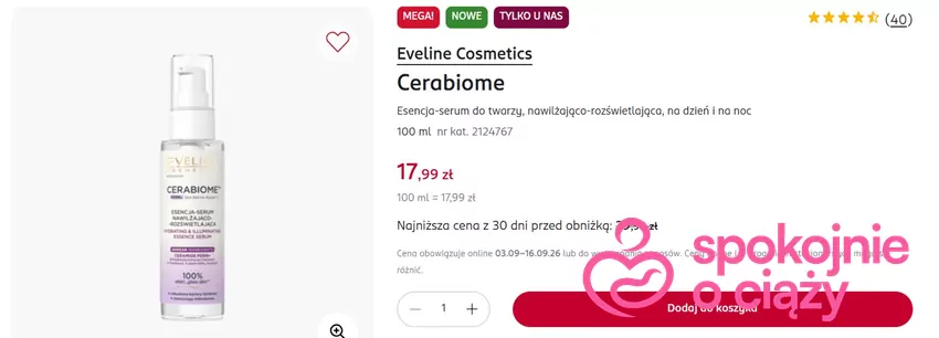 Esencja-serum do twarzy za mniej niż 18 zł Rossmann - gazetka